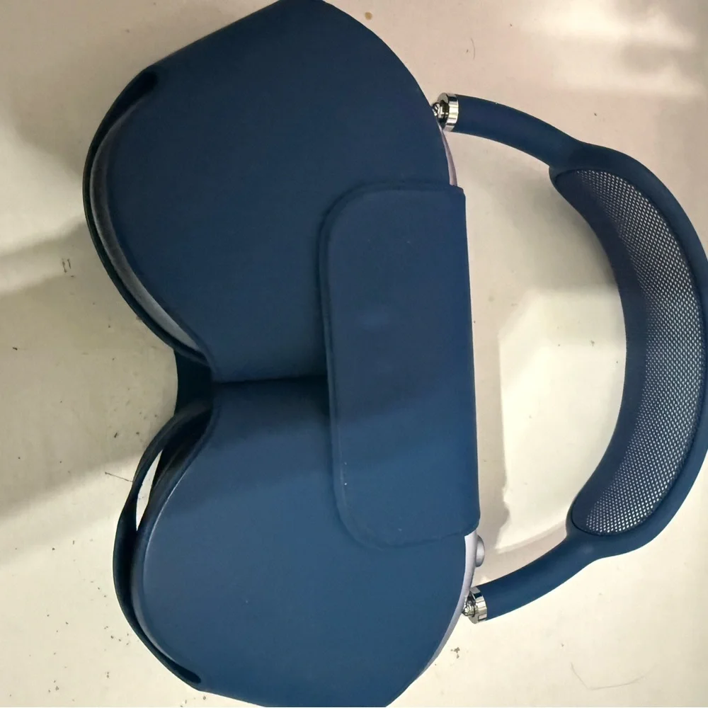 Blue VR Headset with Silver Accents